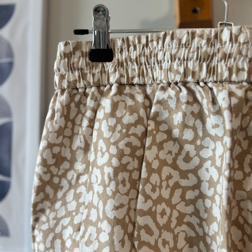J. Crew • leopard print linen drawstring pants - Picture 11 of 12